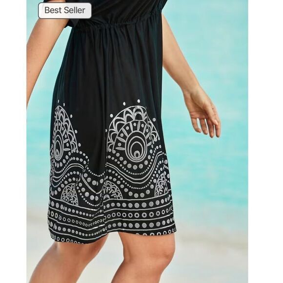 NWT Swimsuits for All KATE V-NECK COVER UP DRESS size 10/12 - Picture 5 of 13